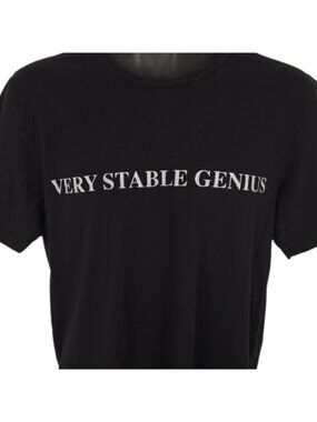 Very Stable Genius T Shirt Mens Size Large Black Made In USA